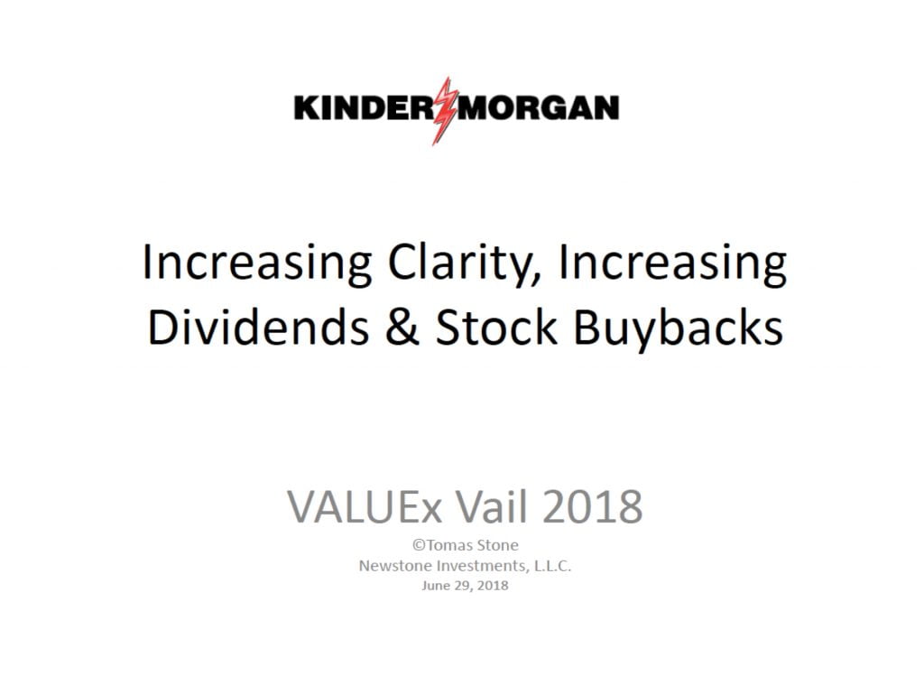 Kinder Morgan - ValueXVail 2018